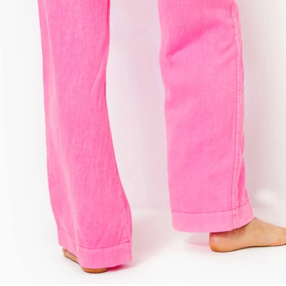 Lilly Pulitzer Womens wide leg the Beach Short Pants color beach preppy linen